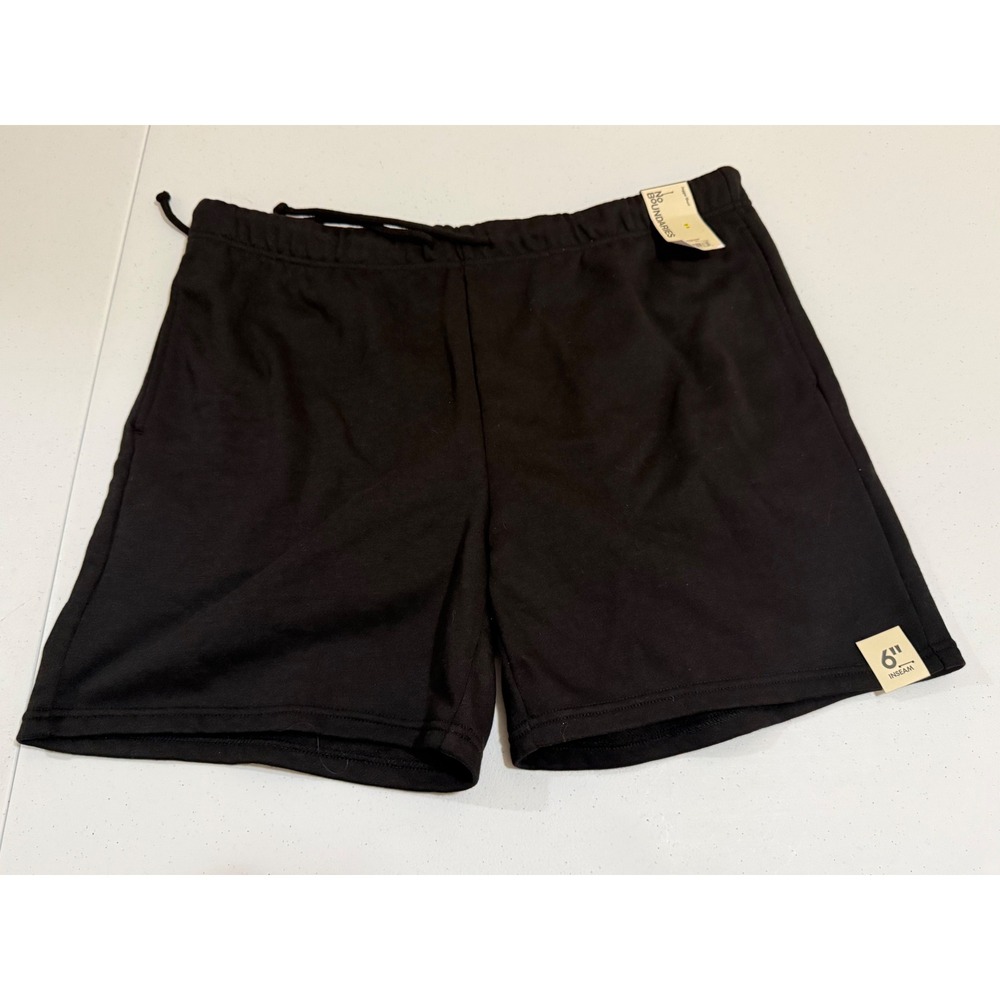 No Boundaries Mens Jogger Shorts Black Soot 6 Inch Inseam Large 36-38 NWT
